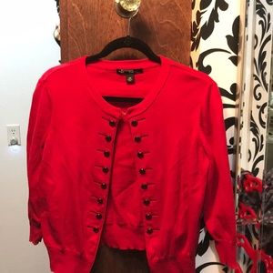 Military inspired sweater jacket